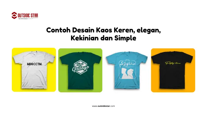 contoh desain kaos keren, elegan , kekinian dan simple