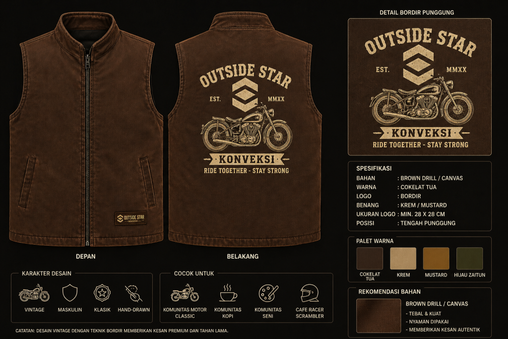 Desain Rompi Retro : Vintage