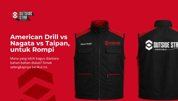 bahan rompi american, nagata dan taipan