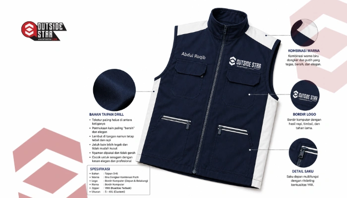 rompi taipan drill premium elegan outsidestar