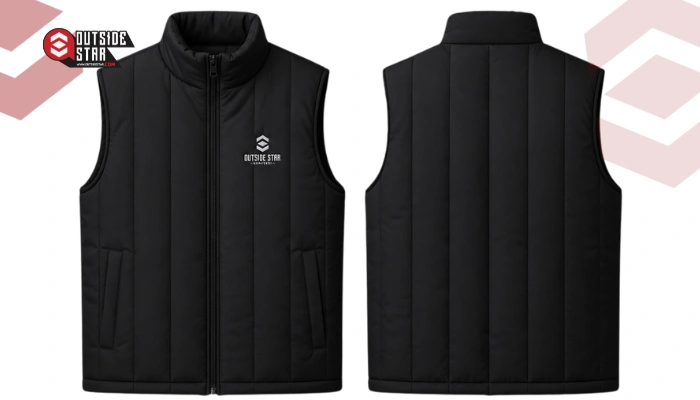 desain rompi puff Hitam Minimalis
