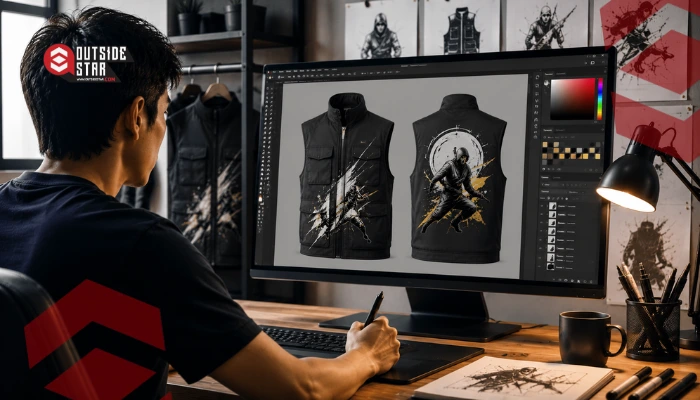 cara bikin desain rompi sendiri